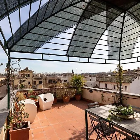 Amazing Penthouse With Terrace And Rooftop In Trastevere Apartment *
